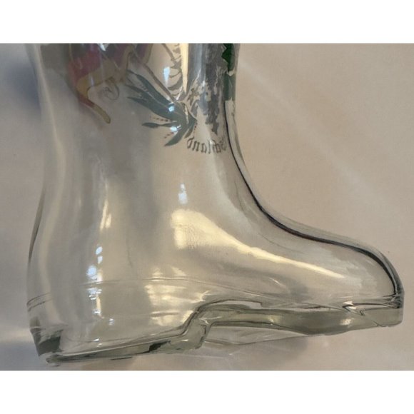 Deutschland German Qualitat WS Hand Made Glass Drinking Boot Gold Rimmed 8” - Picture 9 of 14